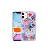 Apple iPhone 11 Uyumlu Kılıf Desenli Simli Sert Zore İnka Kapak (Model 2)