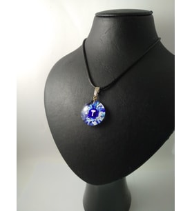CAM HARF KOLYE – HANDMADE EL YAPIMI MURANO– (T) HARFİ MODELİ
