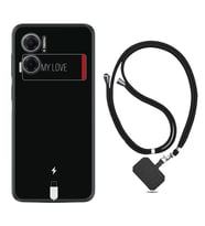 Xiaomi Redmi Note 11E Kılıf Resimli Boyun Askılı İpli Desenli Silikon My Love 1402