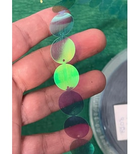 1.5 CM EN TURKUAZ ÇANTA GİYİM HOBİ DELİKLİ PUL PAYET