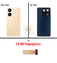 Vivo Yapıştırıcı V29 Lite Gold Yapıştırıcı B-7000 Yapıştırıcı Arka Kapak Arka Cam Batarya Kapağı Lazer Kesim Kapak Pil Kapağı Back Cover