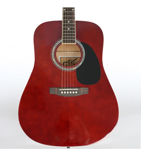 Almira F650N-WR Akustik Gitar (Şarap Kırmızısı)  Kesik Kasa (Cutaway) Çelik Telli