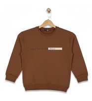 Erkek Çocuk Önü Baskılı Sweatshirt BGL-ST05235 (Açık Kahverengi)