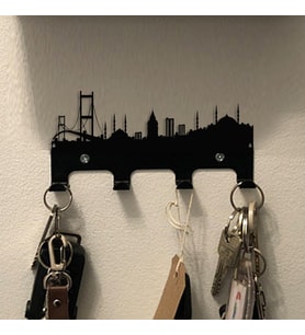 Istanbul Silüeti Metal Anahtarlık