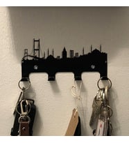 Istanbul Silüeti Metal Anahtarlık