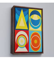 Çerçeveli Auguste Herbin - Lune I Tablo (Siyah)