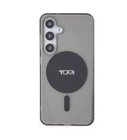 TUMI Galaxy S24 Kılıf TUMI Orjinal Lisanslı M-safe Şarj Özellikli Airbag Köşeli Transparan Plain Kapak (Siyah)