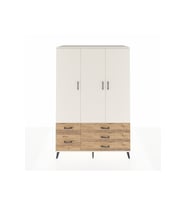 Kronos Dolap 5 Raflı 5 Çekmeceli Tek Askılı 132x59x195 Aytaşı-Aytaşı/Çam