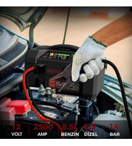 Lokithor AW401 12V 2500Amp Li-Polimer Akıllı Akü Takviye + Pompa + Basınçlı Yıkama + Powerbank + Led Lamba