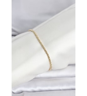 CM 14K Gold Renk Burgulu Zincir Model Kadın Bileklik - TJ-BB8288