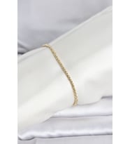 CM 14K Gold Renk Burgulu Zincir Model Kadın Bileklik - TJ-BB8288