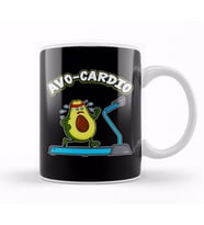 Cute & Funny Avo Cardio Avocado Cardio Pun Gym Kupa Bardak Porselen