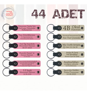 Pembe & Sütlü Kahve, 44’lü Set, Tarih ve İsimli Hediyelik, Pastane Müşterilerine Teşekkür Sürprizi