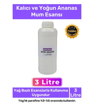 Özel Üretim Kalıcı Yoğun Kaliteli Yağ Bazlı Tüm Ürünlerle Kullanıma Uygun Ananas Mum Esansı 3 LT