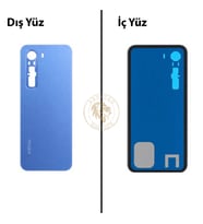 Infinix Hot 60 Pro Mavi Uyumlu Arka Kapak Arka Cam Batarya Pil Kapağı Lazer Kesim Back Cover