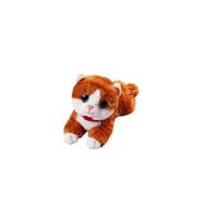 Miyavlayan Sesli Kedi Peluş Oyuncak Uyku Arkadaşı Hediyelik Peluş Yatan Kedi 35 cm (Çok Renkli)