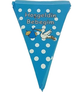 Buparti Mavi Flama "Hoşgeldin Bebeğim"