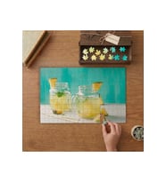 Ananas Suyu - Soğuk İçecekler Tasarımı 240 parça Ahşap Puzzle Ahşap Kutuda MP03484