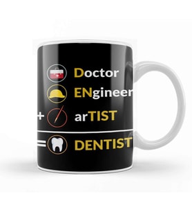 Doctor Engineer Artist Dentist 031 Kupa Bardak Porselen