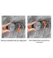 Güçlü Lüks Vantuzlu Askılık