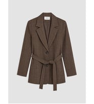 LCW STUDIO Kahverengi Ekose Kadın Blazer Ceket
