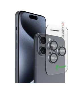 GREENMNKY Buddıes Iphone 15 Pro / 15 Pro Max Uyumlu Kamera Lens Koruyucu (Midnight Blue)