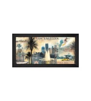 Manzara Temalı Kanvas Tablo 80 x 110 cm Siyah Çerçeve