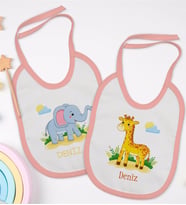 BK Kids Kişiye Özel İsimli 2’li Pembe Mama Önlüğü-8