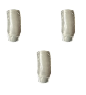 Omeyva Renkli Sert Mika Plastik Kristal Bardak - Gümüş Gri - 6 Oz / 180 CC - 75 Adet