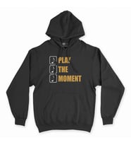 Play The Moment Siyah Kapşonlu Sweatshirt Hoddie