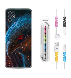 INFINIX Note 11 Pro Note 10 Hot 9 Play Kılıf Kablo Koruma Spiral Silikon Şahin 1756