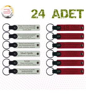 Beyaz & Kırmızı, Düğün Misafirlerine Anlamlı Armağan, 24’lü Set, Kişiselleştirilebilir Hediyelik