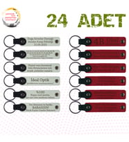 Beyaz & Kırmızı, Düğün Misafirlerine Anlamlı Armağan, 24’lü Set, Kişiselleştirilebilir Hediyelik