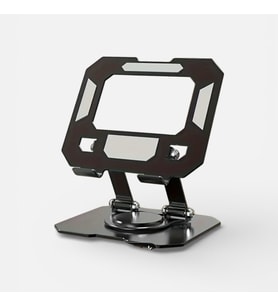 Döner Tablet Standı, 360° Dönebilen ve Katlanabilir Tasarımlı Ayarlanabilir Tutucu, Siyah, Ofis, Eğl