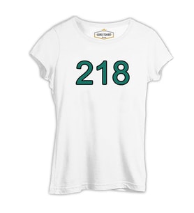 Squid Game - 218 Beyaz Kadın Tshirt