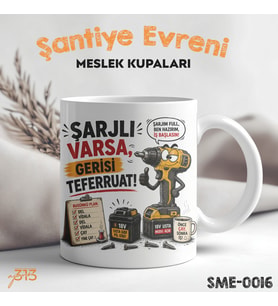 Ustaya Özel Komik Kupa – Şarjlı Varsa Gerisi Teferruat Baskılı Seramik Kupa