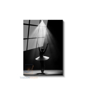 Dikey Cam Tablo Salon Duvar Tablosu Dikey Cam Balerin Yeni Ev Hediyesi Ofis Tablosu