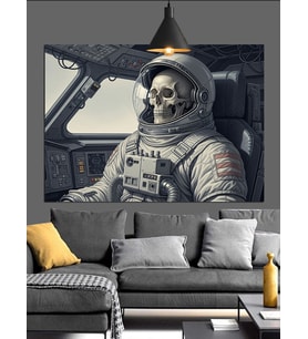Uzay Giysisi Astronot Araç Dekoratif Kanvas - Mdf Ahşap Tablo