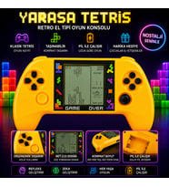Yarasa Tasarımlı Tetris Oyun Konsolu Retro El Tipi Mini Game Boy Eğlence Oyuncağı