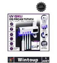 #Fırçalık Akıllı Sensörlü Hijyenik Diş Macunu Sıkacaklı UV Işıklı Diş Fırçası Sterilizatörlü Tutucu