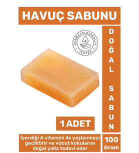 Doğal Güzel Kokulu Cilt Yüz Derinlemesine Temizlik Nemlendirici Yaşlanma Karşıtı Havuç Sabunu 1 Adet