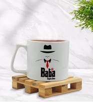 BK Gift Kişiye Özel Baba Godfather Tasarımlı Middle Beyaz Kupa Bardak Model 17