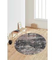 Dijital Baskılı Kaymaz Taban Yıkanabilir Yuvarlak Salon Halısı Koridor Halısı Paspas NDY-HT-1313 (Vizon)