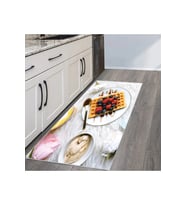 Rovigo Home Dijital Baskı Yıkanabilir Kaymaz Taban Mutfak Halısı RVG2098-SD151 (Beyaz)