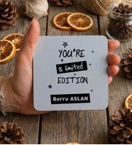 Kişiye Özel You Are a Limited Edition Bardak Altlığı Doğum Günü Hediyesi (Beyaz)