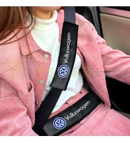 Volkswagen Logo Nakış İşleme Karbon Emniyet Kemer Pedi 2 Adet