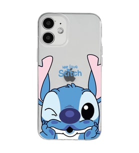Iphone 12 Uyumlu We Love Stitch Desenli Şeffaf Telefon Kılıfı