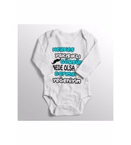 Unisex Bebek Beyaz Herkes Yakışıklı Görsün Nede Olsa Dayımın Yeğeniyim Baskılı Zıbını