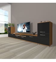 Decoraktiv Eko 9220 Slm Tv Ünitesi Tv Sehpası (Siyah - Ceviz)