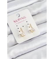 Xuping Zirkon Taşlı I Model Gold Renk Kadın Küpe